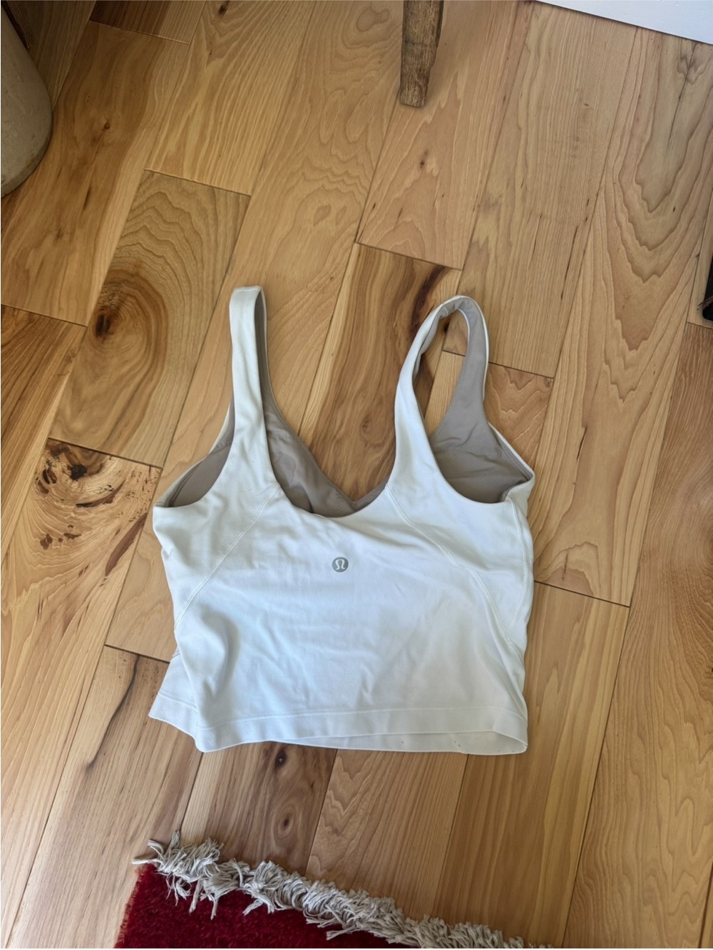 lululemon athletica Cream Scoop Neck Sports Tank